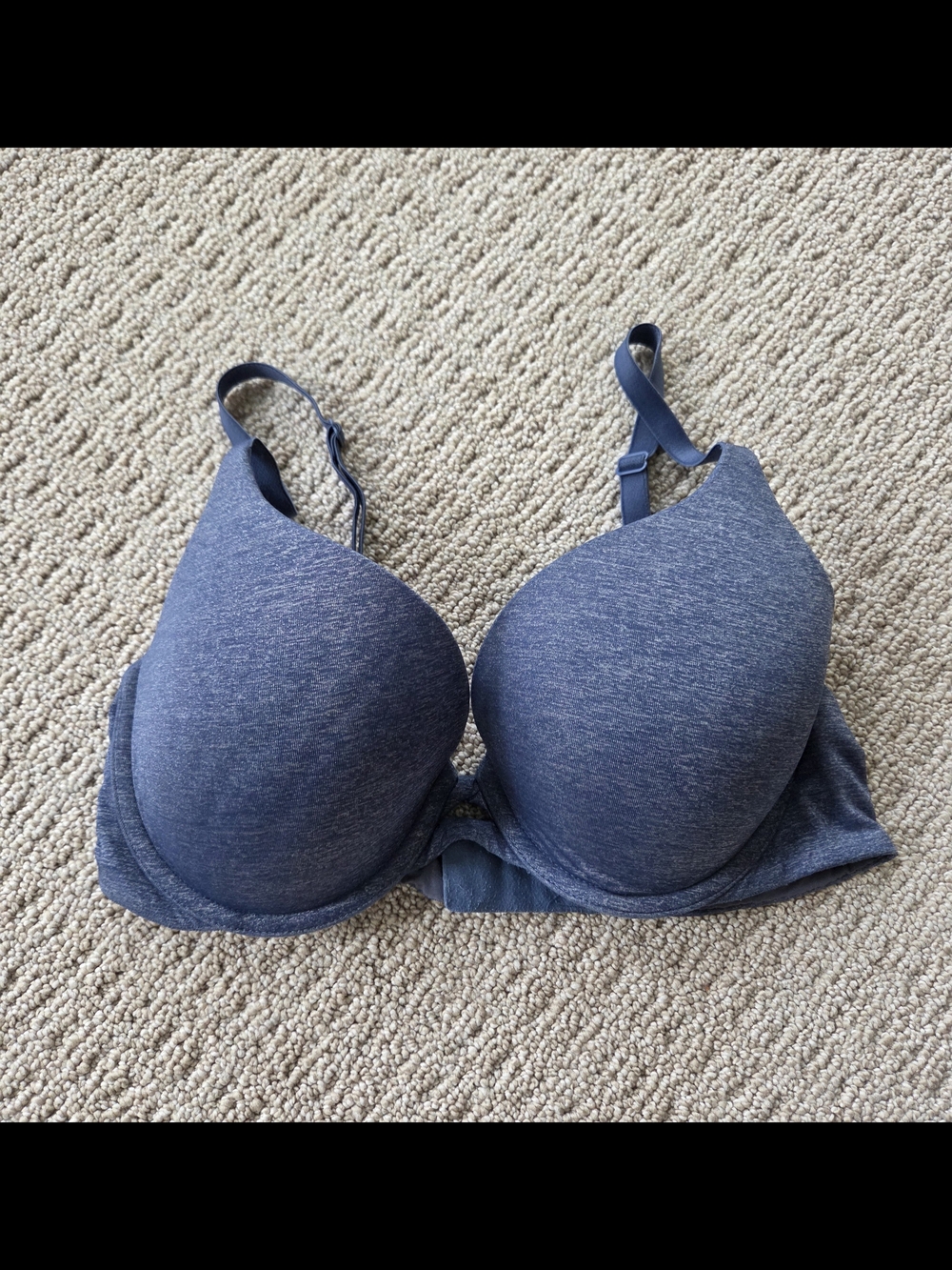 Victoria's Secret Heathered Navy Padded T-Shirt Bra